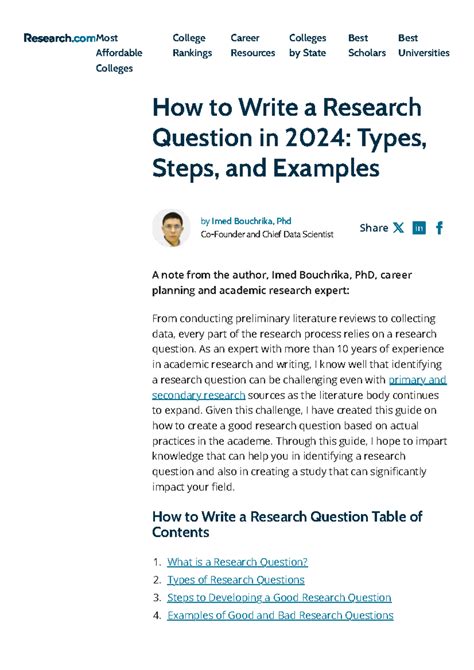 How to Write a Research Question in 2024: Types, Steps, and Examples ...