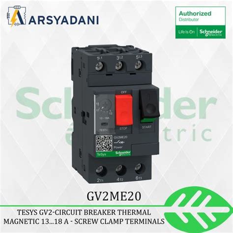 Promo GV2ME20 - Circuit breaker schneider thermal magnetic 13...18 A ...