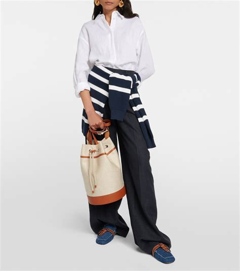 Loro Piana Harbor canvas bucket bag Loro Piana