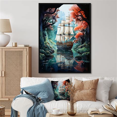 Breakwater Bay Isle Of Illusion Pirate Boat II - Pirate Wall Art Living ...