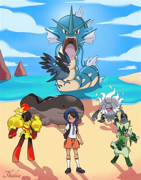 I drew my friend and her pokemon team (scarlet violet). What is your ...