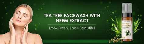 GLOW THEORY Tea Tree Anti Acne Foaming Face Wash with Neem Extract - No ...