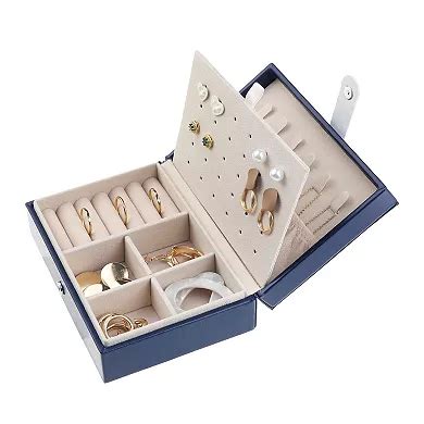 Travel Jewelry Box, Small Portable Jewelry Organizer Case Storage ...