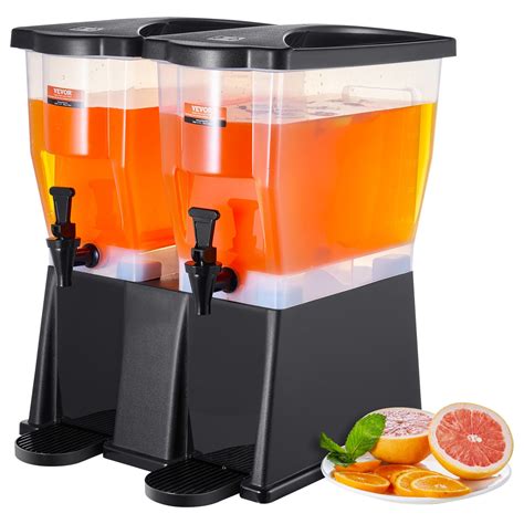 VEVOR Beverage Dispenser, 3 Gallon x 2 Drink Dispensers for Parties ...