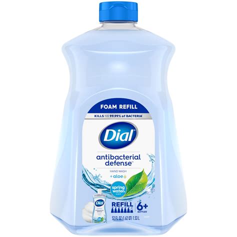 Dial Antibacterial Foaming Hand Soap Refill, Spring Water, 52 fl oz ...
