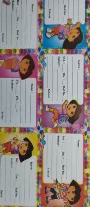 Super Easy Dora Girls Design Name Slip Note Books Cartoon Stickers ...