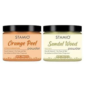 Buy STAMIO Skin Care 2 Powders Combo - Orange Peel and Sandalwood ...