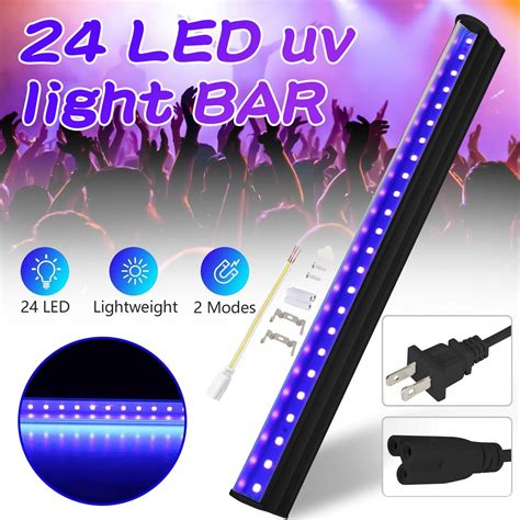 UV Black Lights, 24LED UV Blacklight Bar, Glow in The Dark Party ...