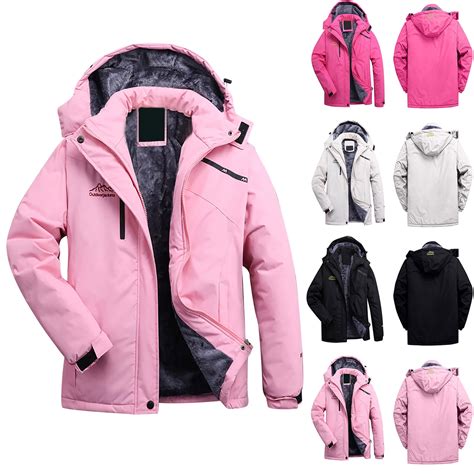 APEXFWDT Women's Ski Jacket, Windproof Snowboarding Coat, Winter Hiking ...