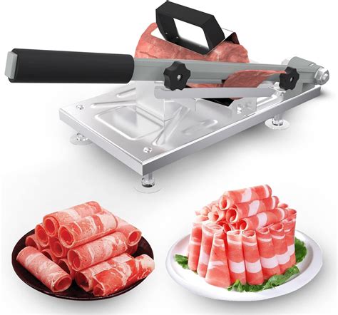 Amazon.com: Manual Frozen Meat Slicer Meat Cutter Upgraded Stainless ...