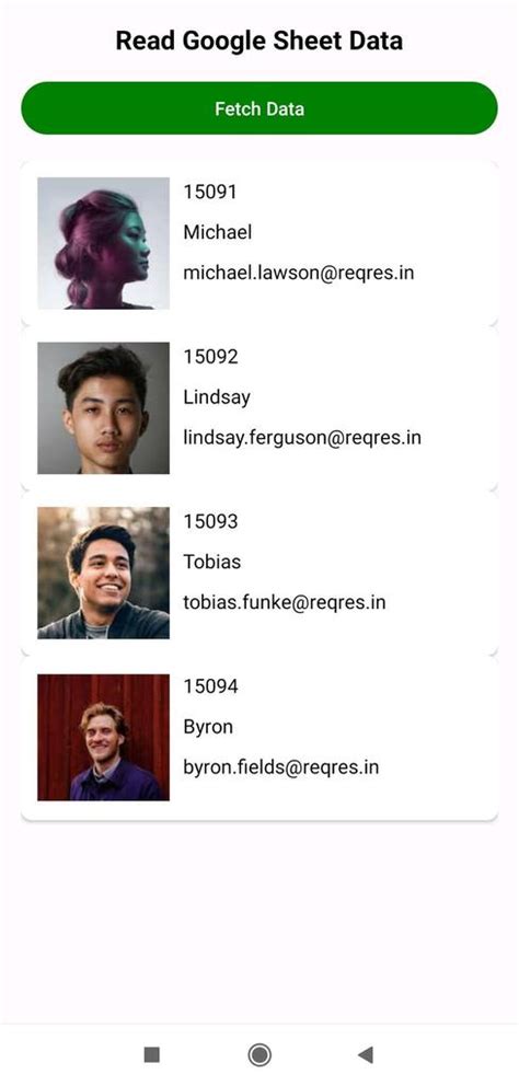 How to Get Google Sheet Data Get as List in Android 的图像结果