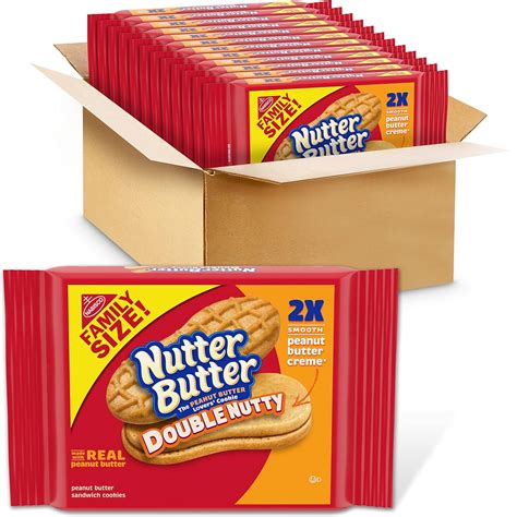 Amazon.com: Nutter Butter Double Nutty Peanut Butter Sandwich Cookies ...