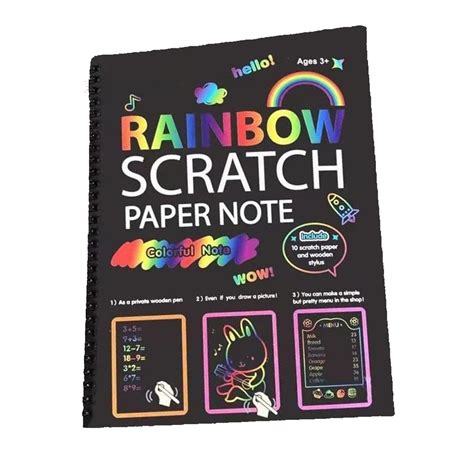 SEREBRUM A4 Size Scratch Art Books for Kids,Rainbow Magic Scratch Paper ...