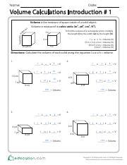 Volume Calculations 的图像结果