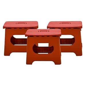 Kuber Industries (Set of 3) Small Folding Stool for Sitting - Plastic ...