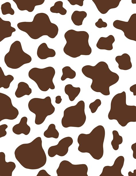 Brown Cow Print Animal Themed Png and Svg Instant Download - Etsy