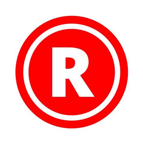 R Symbol trademark on Transparent Background 32480013 PNG