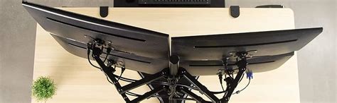 Jin Office Heavy Duty Four Monitor Stand | 13-32" Support Quad Mount ...