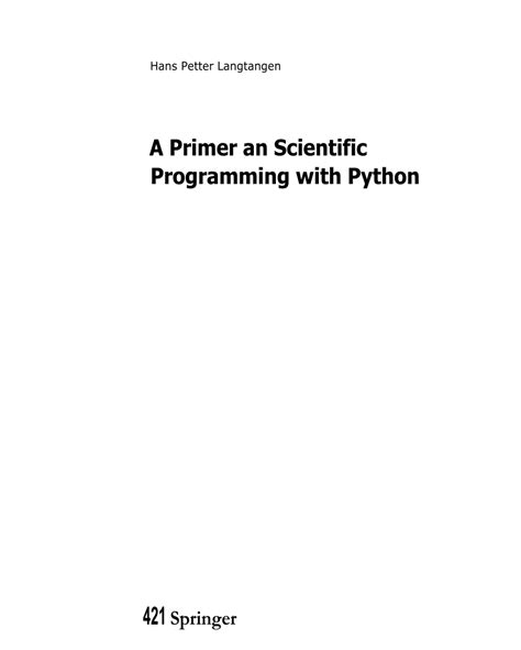 Image result for Scientific Programming with Python Books