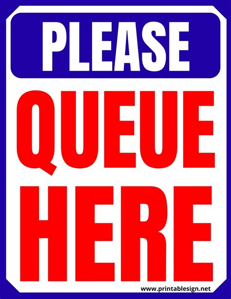 Image result for Queue This Way Sign