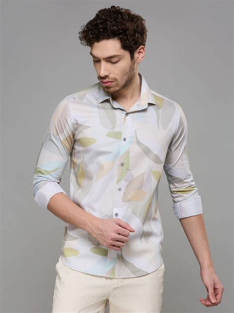 Men's Olive Printed Slim Fit Shirts – Killer Jeans