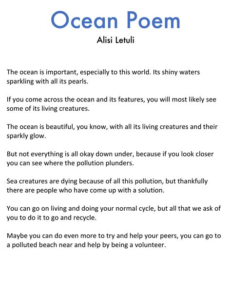 What Does The Ocean Smell Like Poem at Cody Jeffrey blog