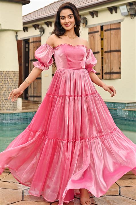 Maxi Dresses - Buy Liva Princess Pink Dress Online | Nore 21 – NORE 21