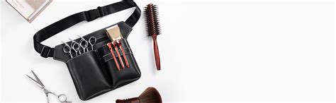 Buy MAYCREATE® Hairdresser Scissor Bag, PU Leather Barber Waist Pouch ...