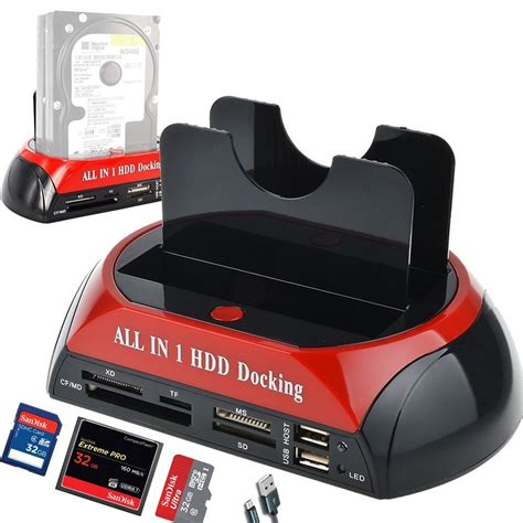 Microware Hard Drive Docking Station - Dual Slots USB 2.0 to IDE SATA 2 ...