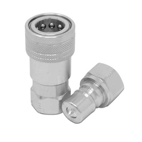 3/8″ ISO 7241-B Quick Disconnect Hydraulic Coupler Set, 1/2″ SAE Thread