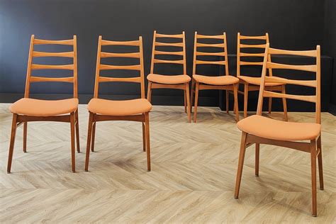 Set of 6 Mid Century dining chairs, 1960s | #220846