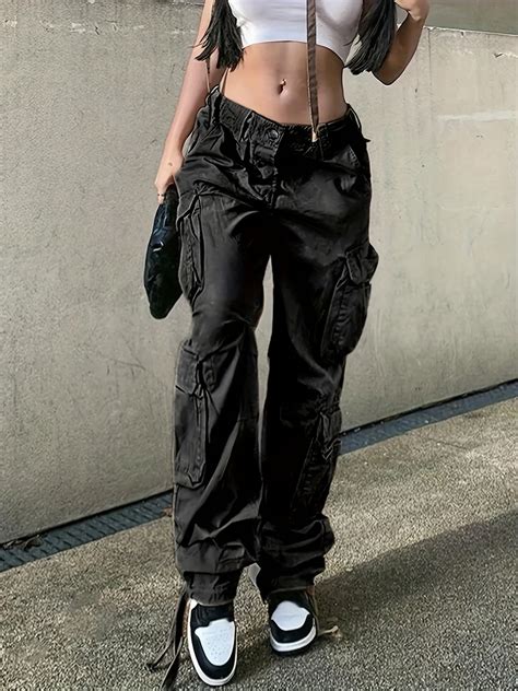 Womens Black Cargo Pants