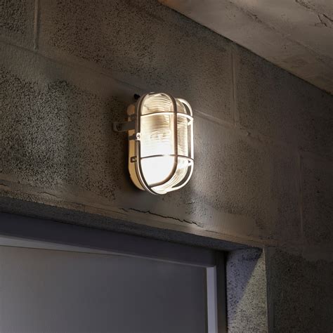 Aplique exterior INSPIRE oval rejilla blanco 60 lm | Leroy Merlin