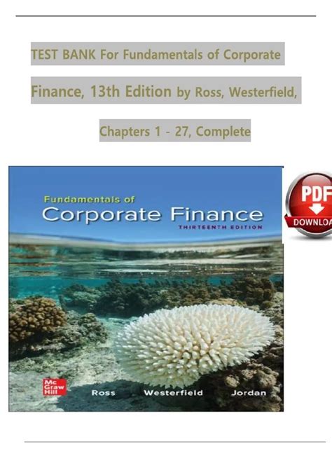 Solutions Manual For Fundamentals of Corporate Finance, 13th Edition by ...