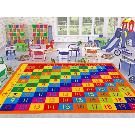 Champion Rugs Kids/Baby Room/Daycare/Classroom/Playroom Math Numbers ...