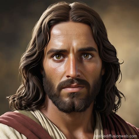 Jesus Christ in 1st Century Middle Eastern Attire | Stable Diffusion Online