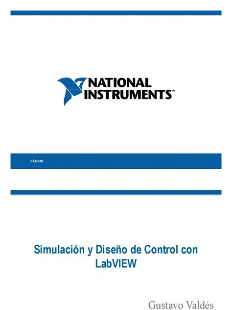 LabVIEW Control Design and Simulation Module | PDF | Matlab | Simulación