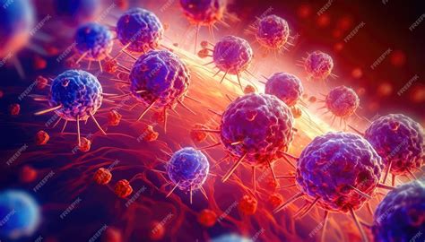 Premium AI Image | Microscopic Marvels Enlarged Virus and Cancer Cells ...
