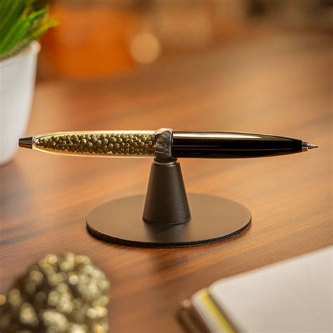 Pyrite MagSpin Rotating Desk Pen with DryFlow Ink by Mesmerize