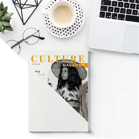 Free 8.5 x 11 Magazine Cover Mockup PSD Template