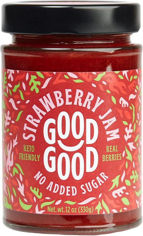 Amazon.com: Good Good Jam with Stevia - Strawberry 330g : Grocery ...