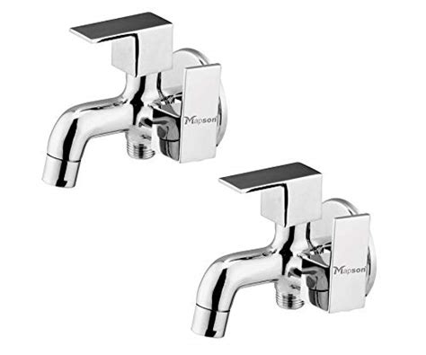 Mapson Corsa Cube Two Way Brass Angle Cock Chrome Plated Twin Elbow ...