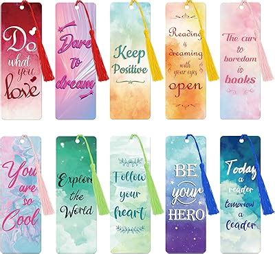 Outus 20 Pieces Inspirational Quote Bookmark with Tassel India | Ubuy