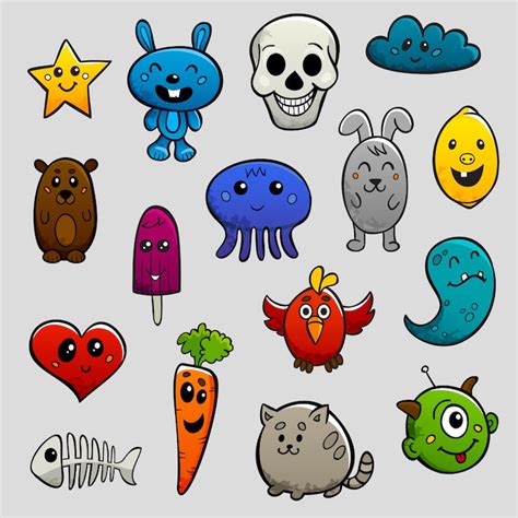 Cartoon drawing set Images - Free Download on Freepik
