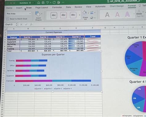 Excel 2019 Module 4 Sam Project 3B 的图像结果