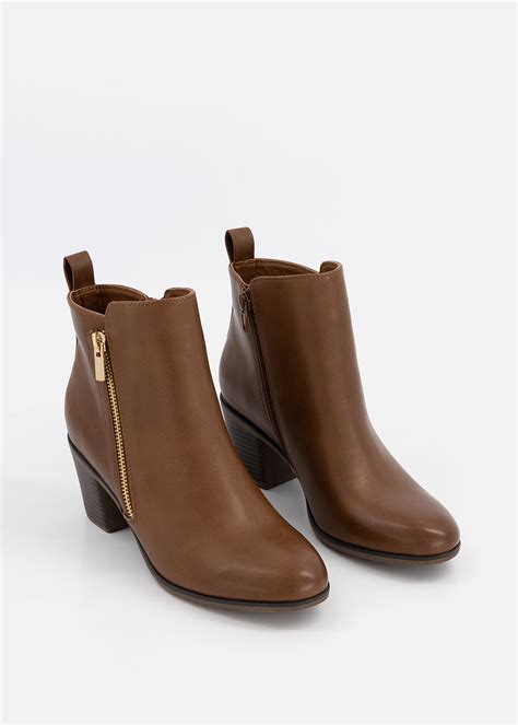 Double Zip Block Heel Ankle Boots | Woolworths.co.za