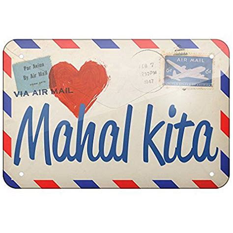 Buy TEcell 8X12 Metal Sign-I Love You Filipino Love Letter from The ...