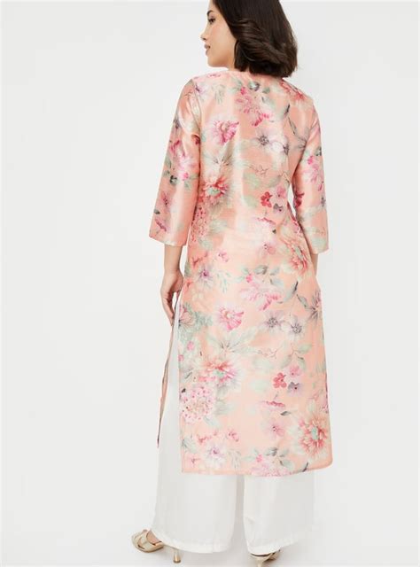 Buy Women Floral Embroidered Straight Kurta Online at just Rs. 999.0 ...