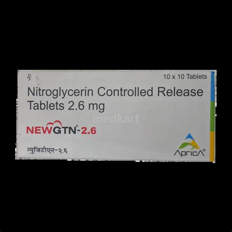 NEW GTN 2.6MG (APRICA) TABLET 10'S Price, Uses, Side Effects ...
