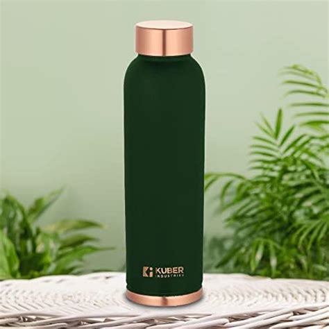 BOROSIL Colour Copper bottle 1 Litre, Green 100% Pure Copper, BPA Free ...